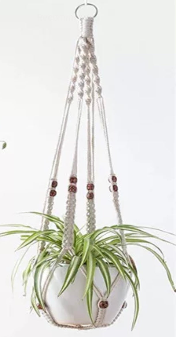 Red bead plant hanger